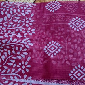 Magenta Colour Saree