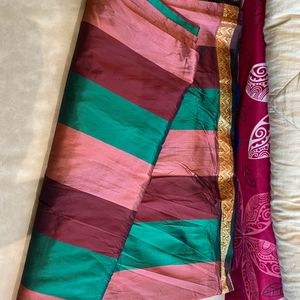 Beautiful Saree With Kancheevaram Border