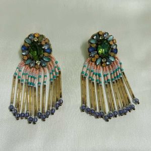 Stone Work Statement Earring