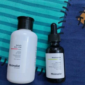 Minimalist face wash and serum