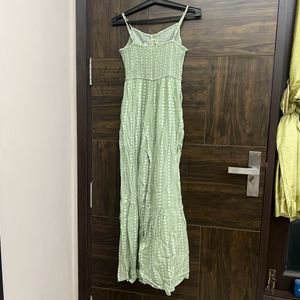 Green Spaghetti Jump Suit