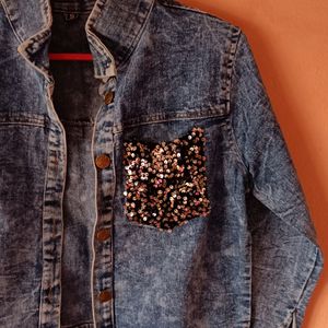 Sequin Denim Jacket