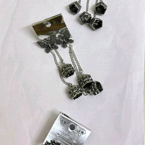 New Oxidised Earrings 3combo Set