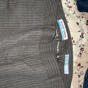 y2k grey pinstriped trousers