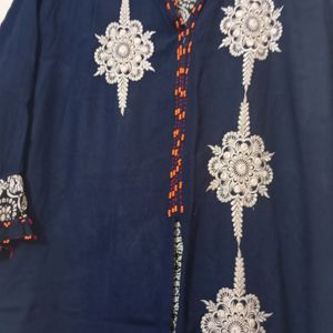 Blue A-line Kurti