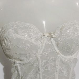 BEAUTIFUL WHITE NET PRINCESS CORSET