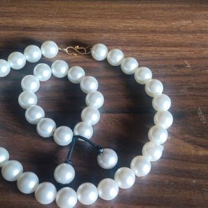 Handmade Pearl Necklace & Bracelet For Kids