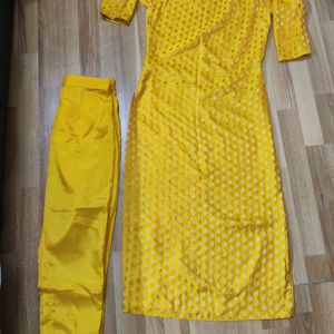 Yellow Kurti Wd Pant