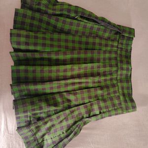 Green And Black Mini Skirt