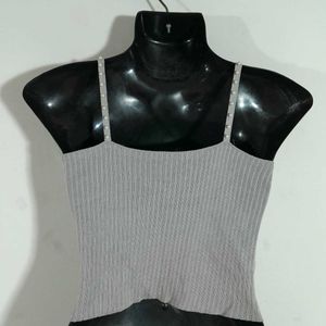 Grey Crop Top For Women's