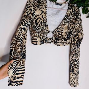 Shein Tiger Print Top😍