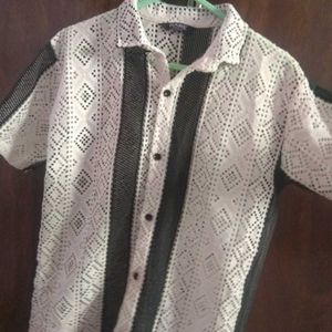 New Men's High Quality Net Nit shirt