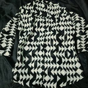 Vero Moda Geometric Shaped Black And White L Size