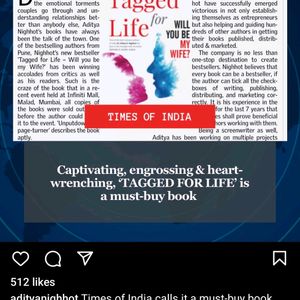 TAGGED FOR LIFE BY ADITYA NIGGHOT