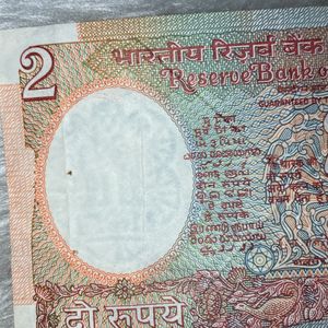 2 Rupees indian Note vintage