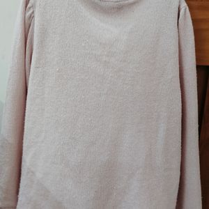 Women's Cotton Baby Pink Sweater