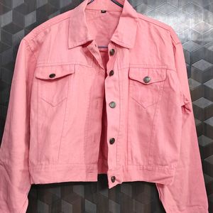 Cute Baby Pink Color Jacket For Women