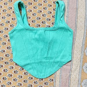 Cyan Crop Top