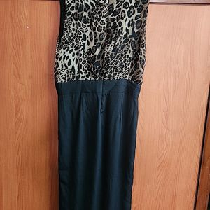 Tiger Print Branded Jumpsuit