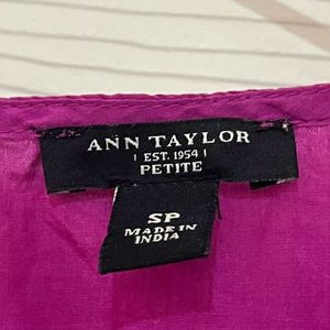 Ann Taylor Top From USA- Like New In Wine Color