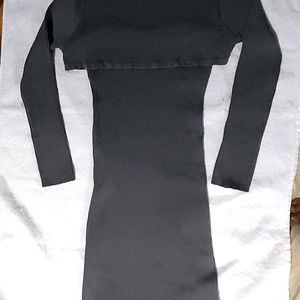 Women Bodycon Dress With Coaty (2 Piece)