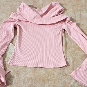 Pink Full Sleeve Stylish Top