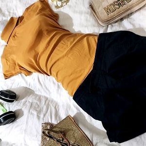 Korean Turtle Neck Rustic Orange Top 🍊 🎀