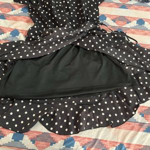 Black Polka Dot Womens Dresses