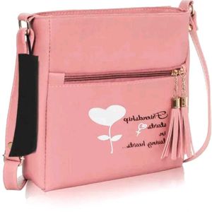 Girls Handbag In Pink Colour Casual Purse.👜