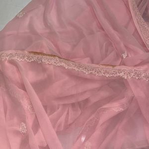 Babypink Lucknowi Saree