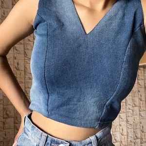 Denim UpCycled Y2K Tops