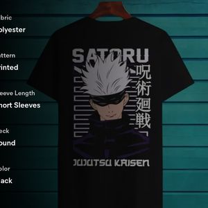 Trendy Mens Anime Back Printed Tshirt 180Gsm