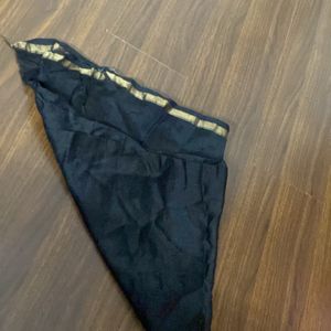 Black Fabric With Golden Border
