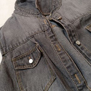 Grey Washed Denim Jacket