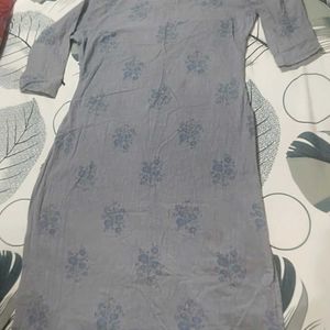 100% Cotton Gray Kurti