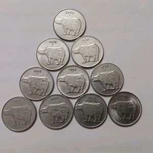 25 Paise Coins 10 Pieces