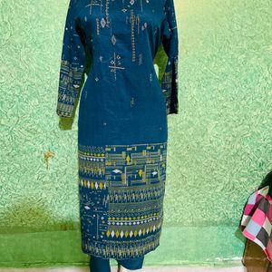 2 Pece Blue Color Suit Set