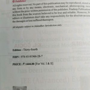 Class 11th Pradeep Fundamental Physics Both Volume