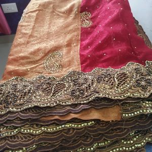 Heavy Cutwork Partywear Saree/blouse