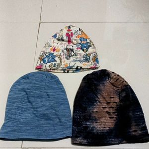 Unisex Beanie Caps | Combo Of 3