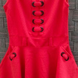 A Beautiful Red Coloured Peplum Top