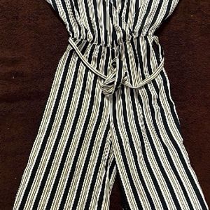 Striped Jumpsuit With Knot