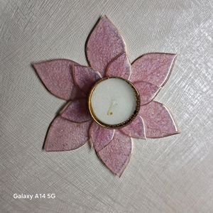 Resin Flower Tealight Holder Pack Of 2