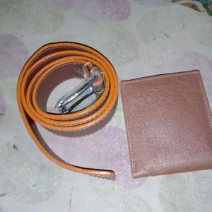 Men's Wallet With belt combo