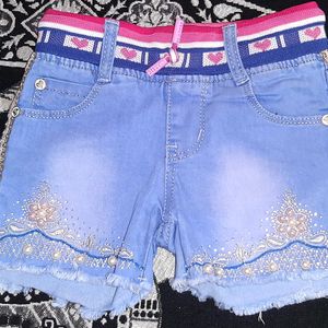 Denim Shorts For Kid Girls