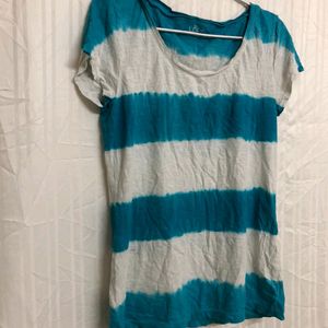 Ann Taylor Blue Short Sleeve T Shirt