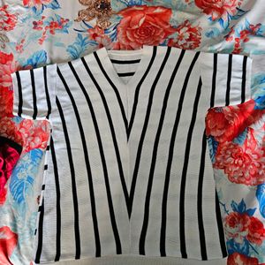 White Lines Stretchable Shirt