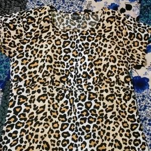 Panther Print Top