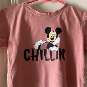 Micky printed M Size Crop Top