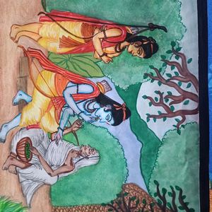 Lord Rama Lakshmana And Shabri Painting l Ram